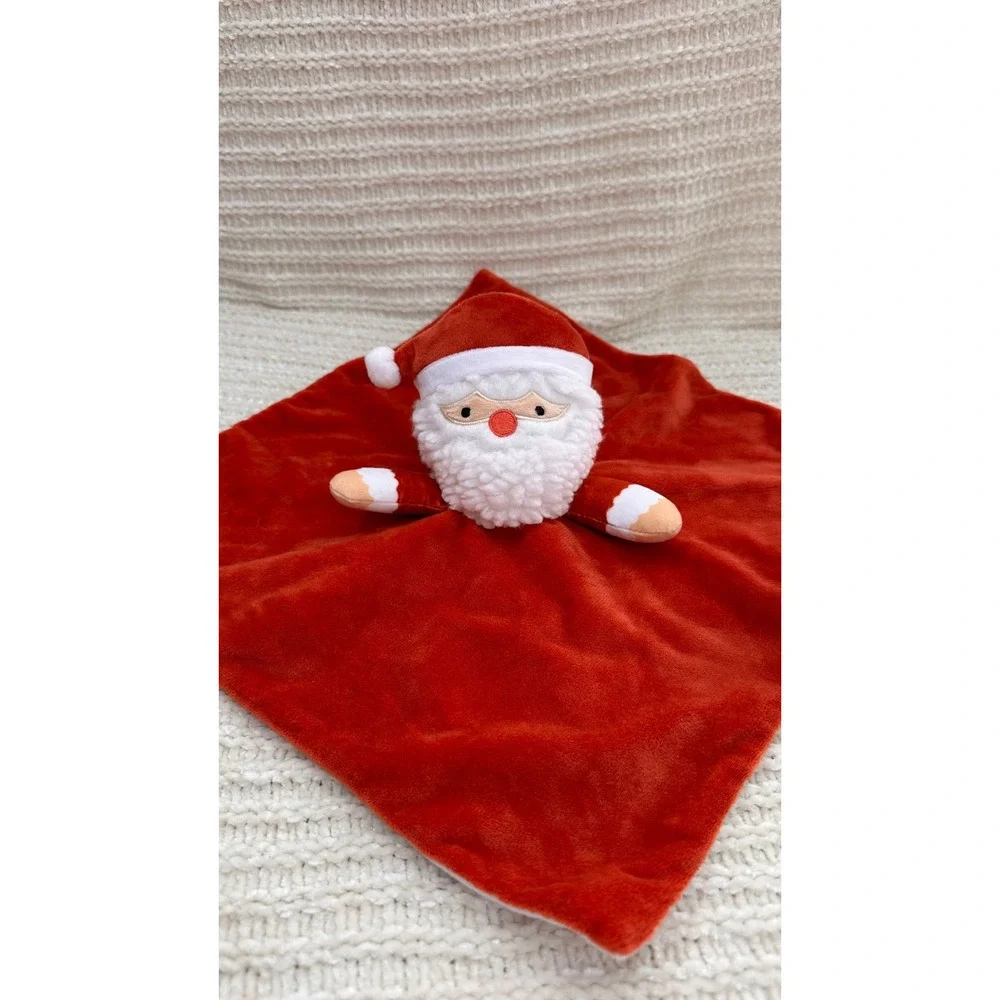 Santa Claus Baby Security Blanket Lovey Red Plush Stuffed Animal Toy Kid Nursery